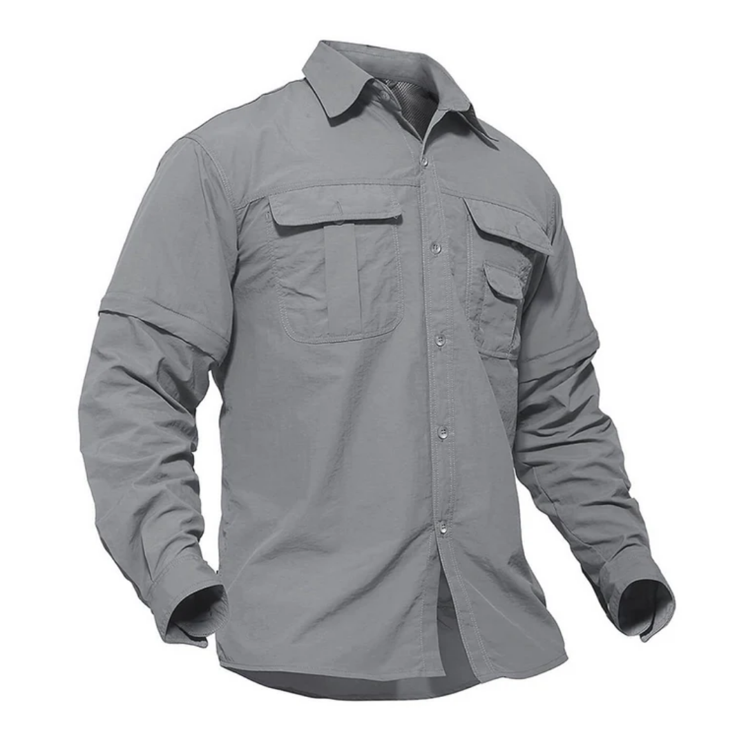 Lichtgewicht heren outdoor shirt Arvo, sneldrogend en ademend, perfect voor avontuurlijke trektochten.