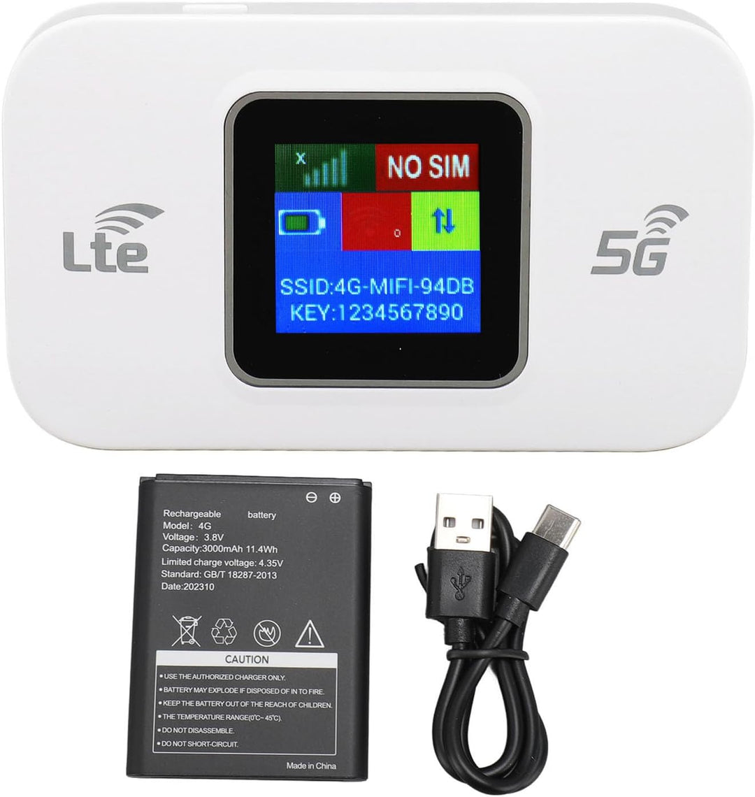Handige 4G LTE WiFi gadget met 300 Mbps snelheid en lange batterijduur voor tech-liefhebbers.