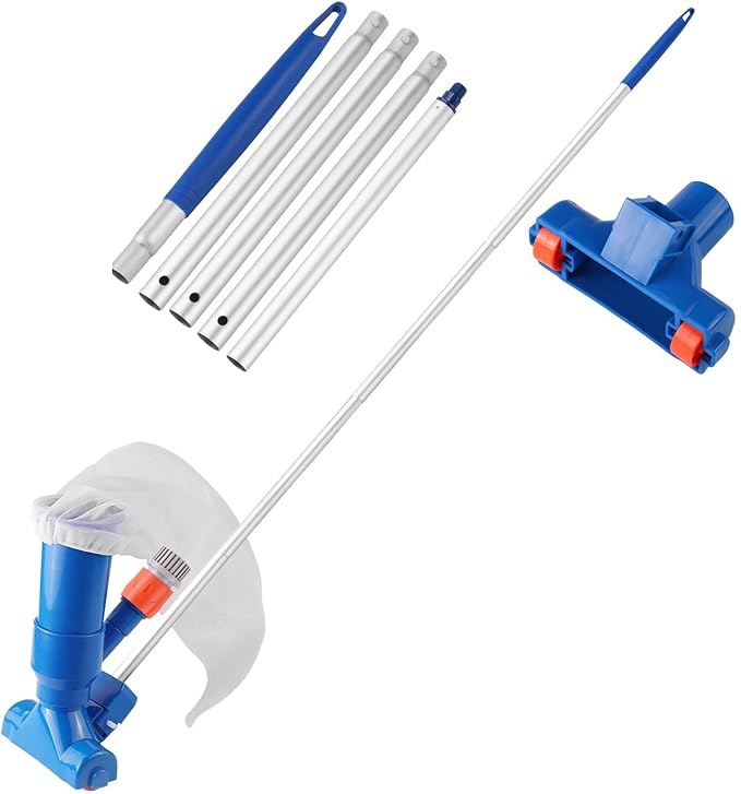 Detail van de TidyPool handmatige zwembadstofzuiger kop, perfect voor precieze zwembadreiniging.