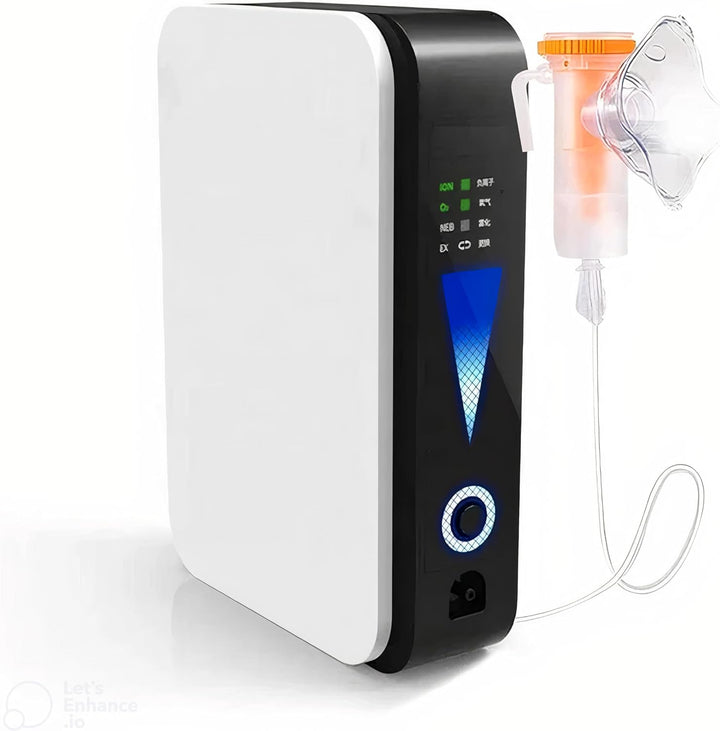 Draagbare OxyLife zuurstofconcentrator met verstelbare stroom voor thuis en onderweg, stil en lichtgewicht.