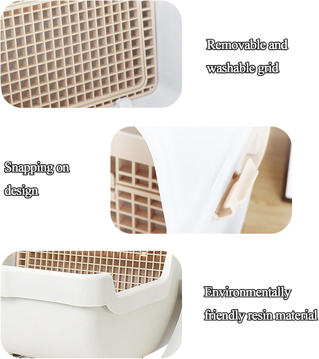 Automatische kattenbak met eenvoudig te legen afvalcontainer voor snelle en schone dierenverzorging.