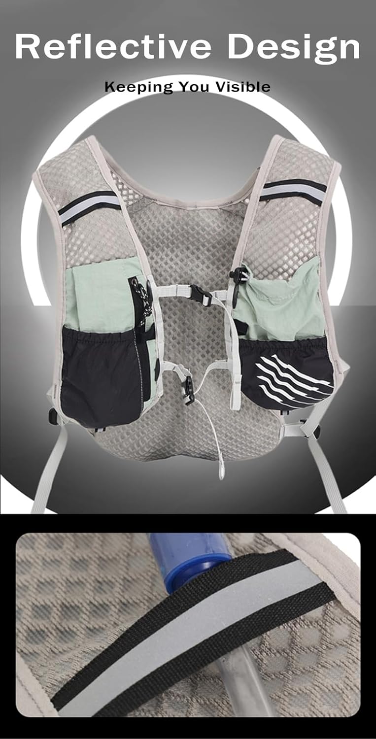Unisex hardloopvest met 2L waterreservoir, voor comfortabel hardlopen zonder gedoe.