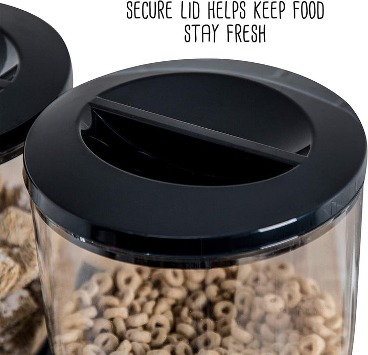 Stijlvolle PortionMate dubbele dispenser, de perfecte opbergoplossing voor uw ontbijtgranen.