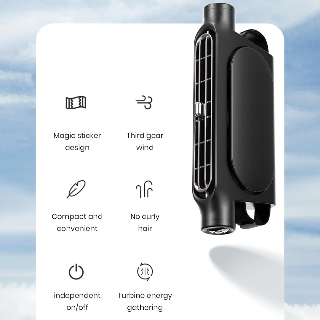 AutoBreeze USB autoventilator (set van 2) voor hoofdsteun, bladvrij design en krachtige verkoeling in de zomer.