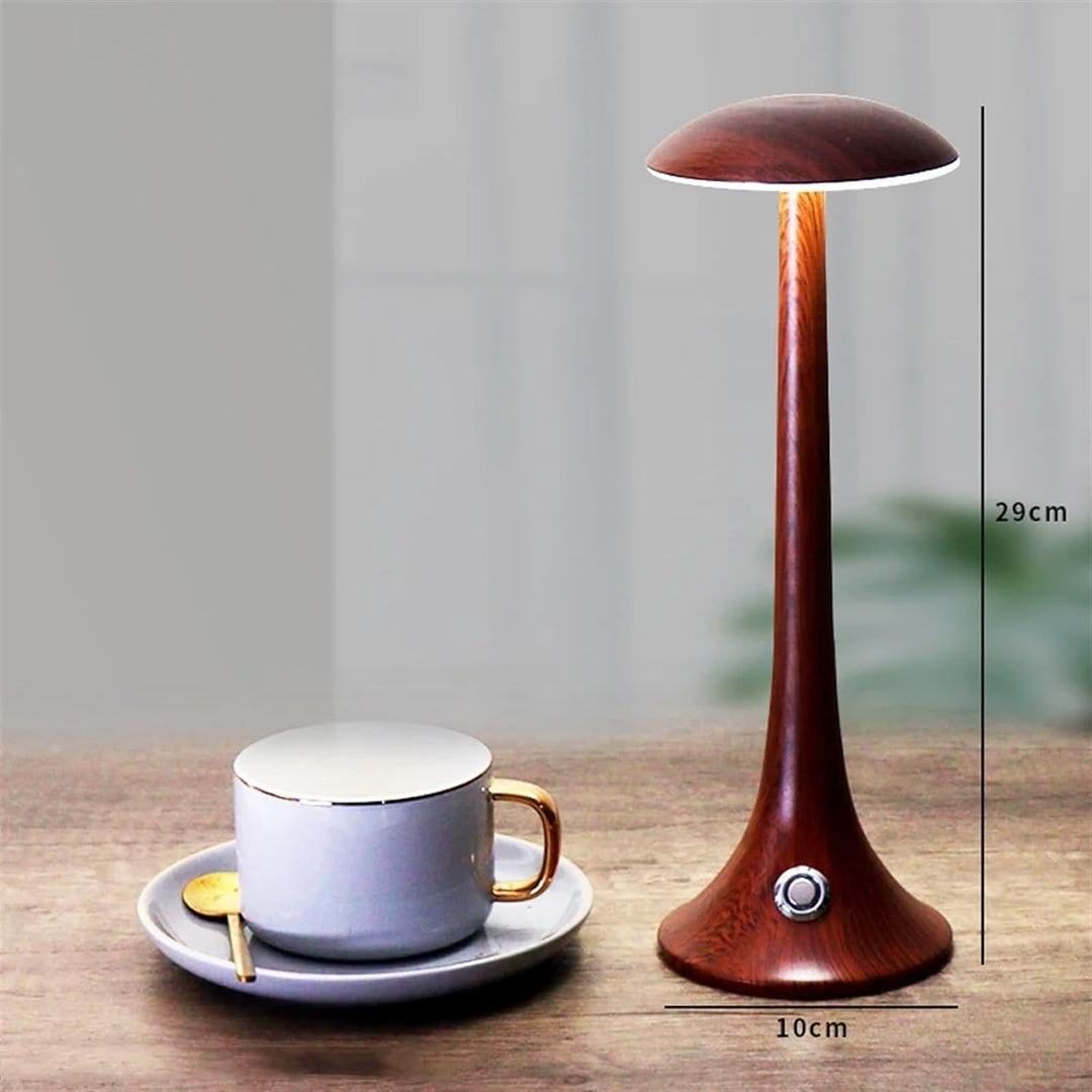 Creatieve paddenstoel tafellamp met LED verlichting en touch bediening, sfeervol design.