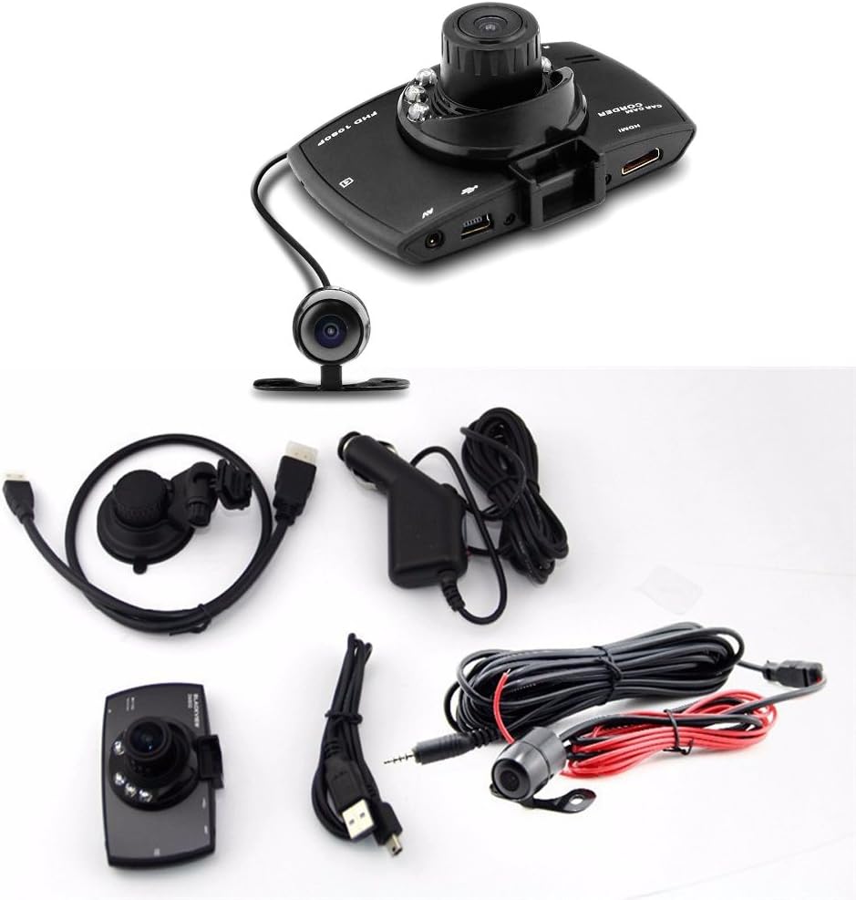 Complete autocamera met dual lens en G-sensor, neemt kritieke momenten op in Full HD 1080P ter bescherming.
