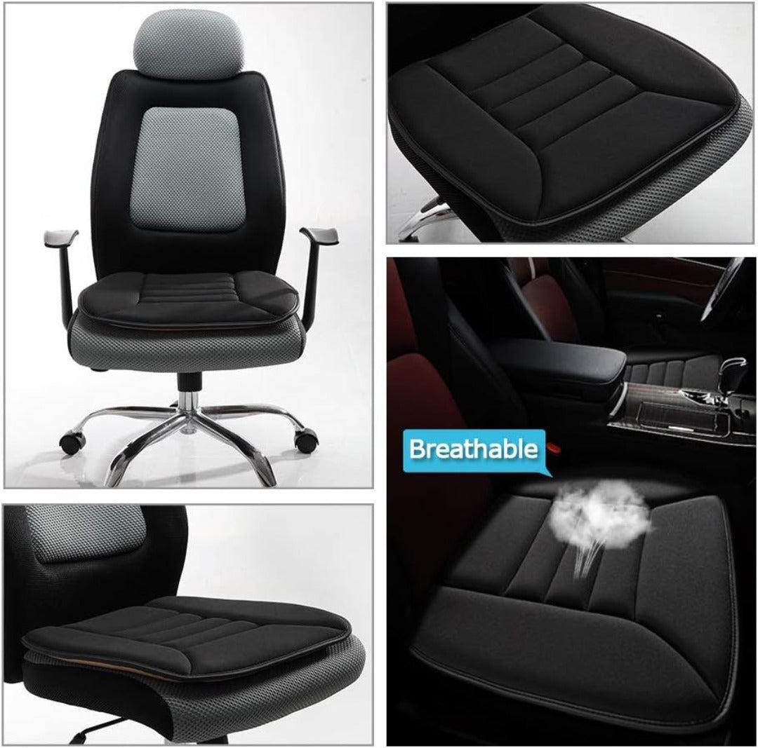 Universeel memory foam auto zitkussen dat stabiliteit en comfort biedt in je voertuig.