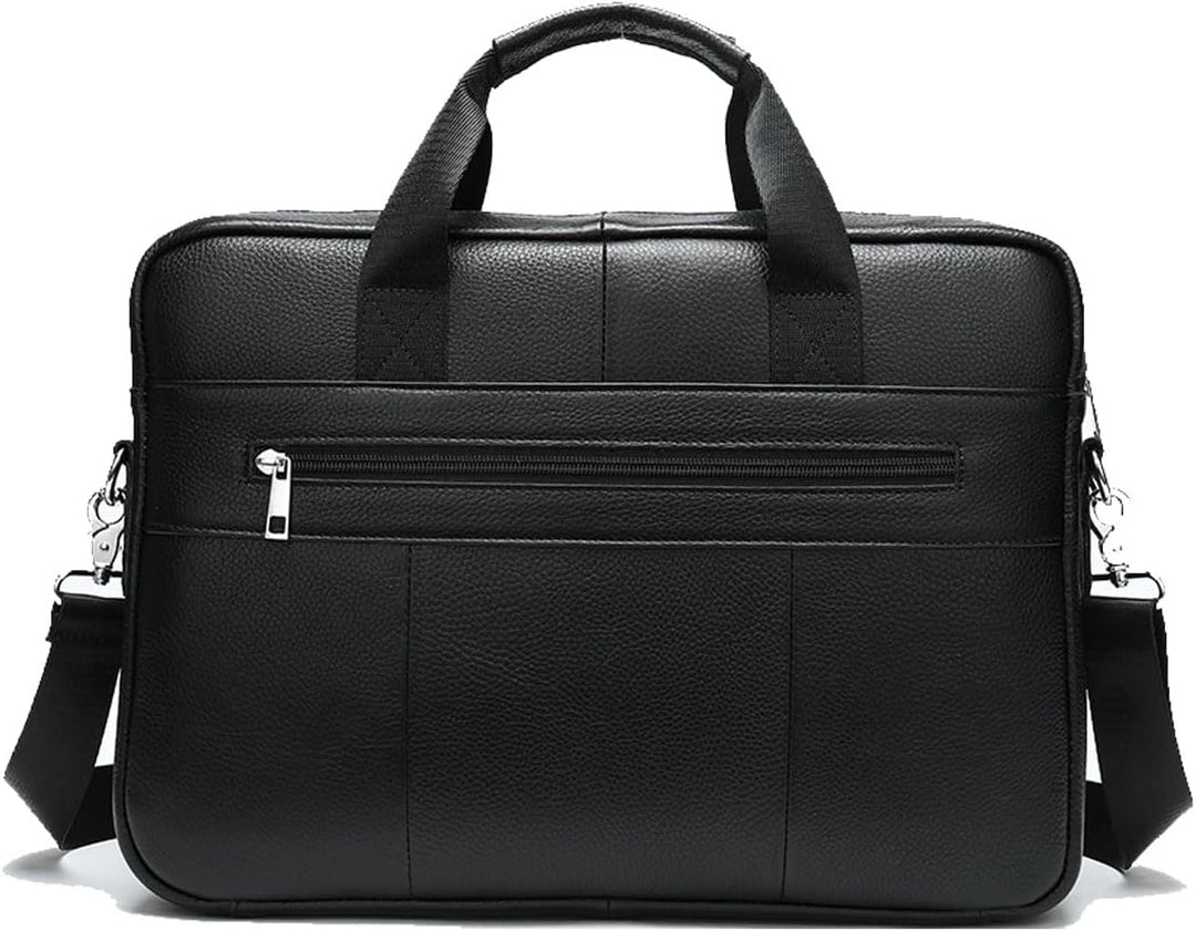 Leren 15 inch aktetas met veilige laptopvakken en uitgebreide organizer. Praktisch voor dagelijks gebruik.