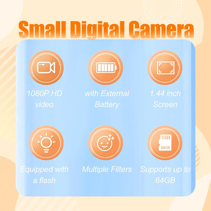 Stijlvolle retro design mini 1080p digitale camera, perfect als unieke draagbare gadget.