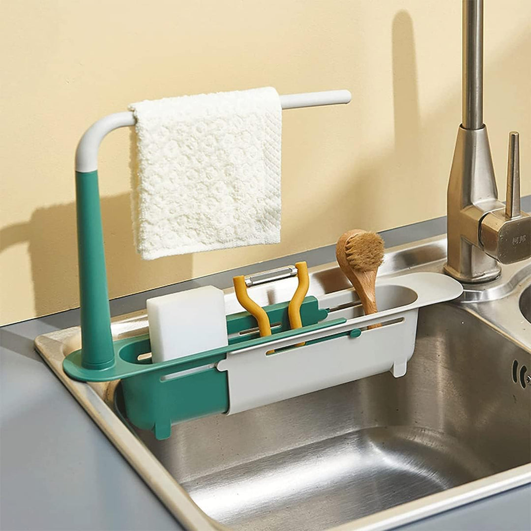 Dit compacte keukenrek is de perfecte spoelbak opberger. Verstelbaar en multifunctioneel voor al je afwasbenodigdheden.
