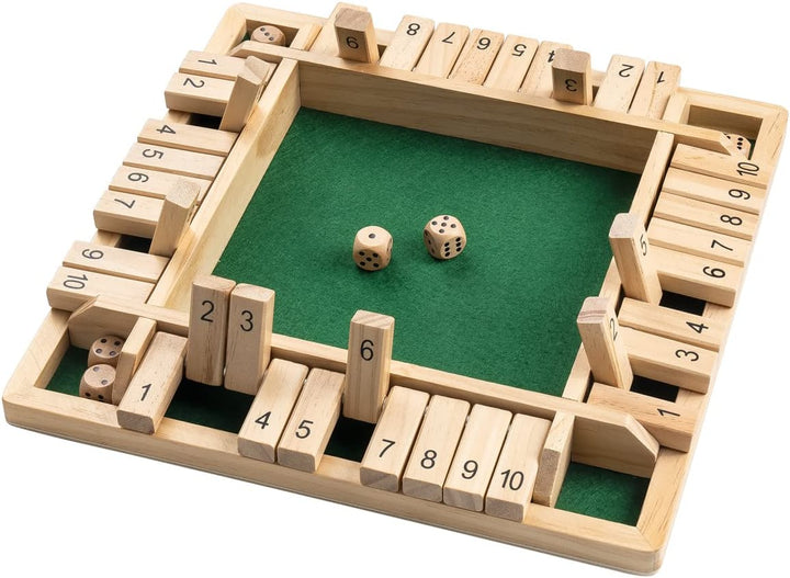 Educatief houten rekenspel bordspel voor kinderen en familie. Leren optellen en strategie ontwikkelen.