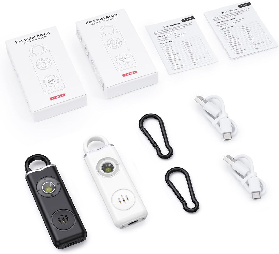 Krachtig 130dB noodalarm sleutelhanger, afschrikkend en effectief voor zelfverdediging.