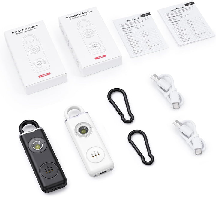 Krachtig 130dB noodalarm sleutelhanger, afschrikkend en effectief voor zelfverdediging.