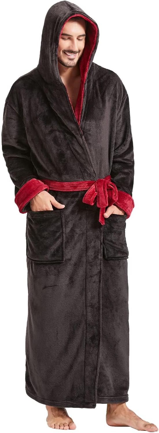 Zachte flanellen heren badjas James, uw ultieme loungekleding voor elke dag.