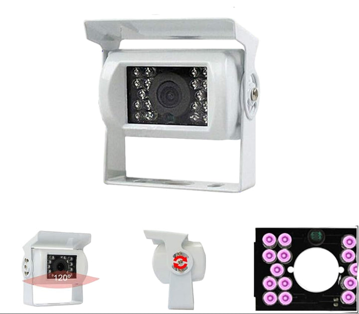 Elimineer dode hoeken met deze HD achteruitrijcamera. Geschikt voor vrachtwagens en campers, met helder nachtzicht.