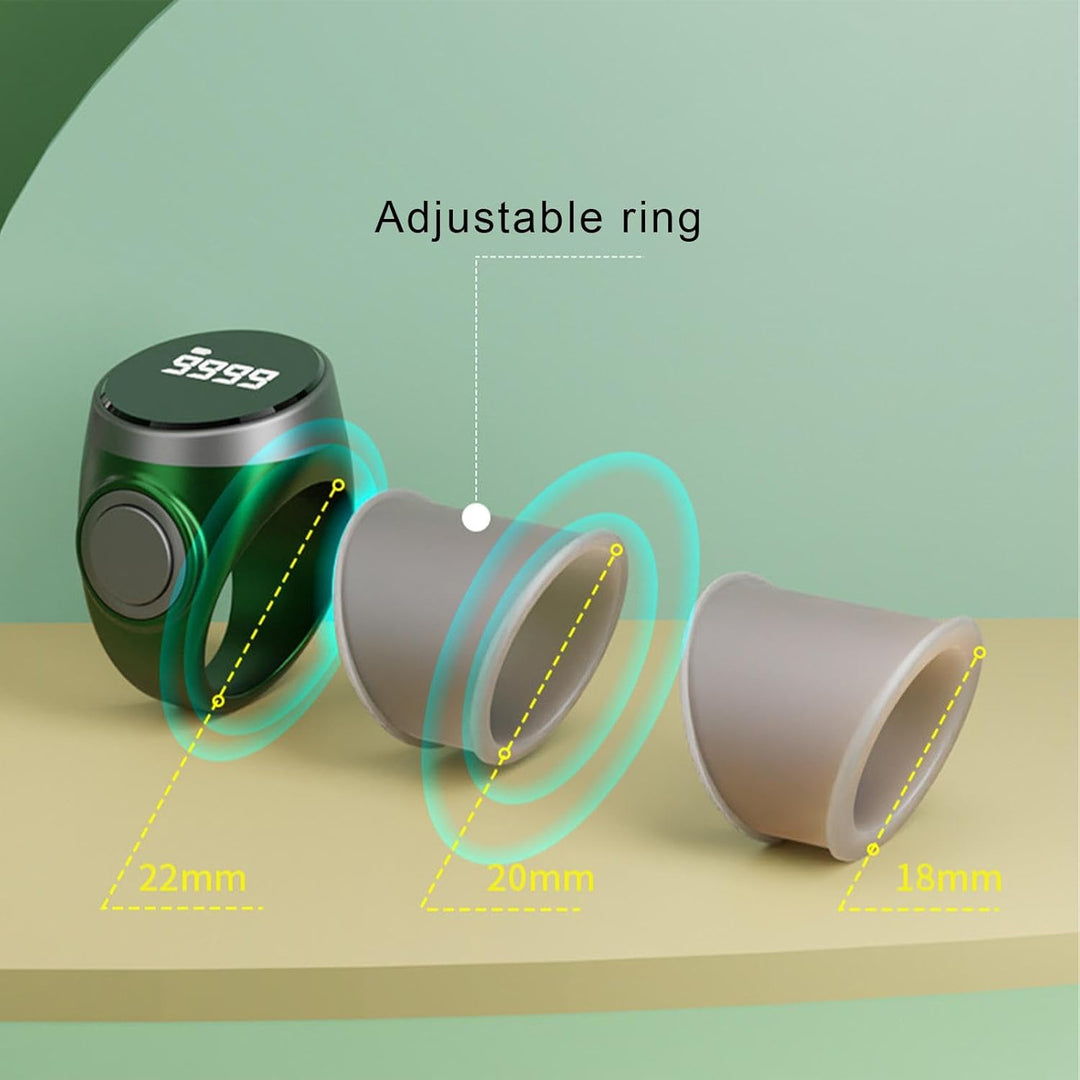 Moeiteloos tellen met deze oplaadbare digitale vingertellerring van Calmero.