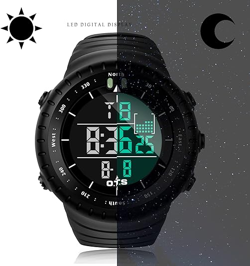 Robuust tactisch herenhorloge Henry, digitaal en waterdicht. Essentieel voor outdoor en sportieve activiteiten.