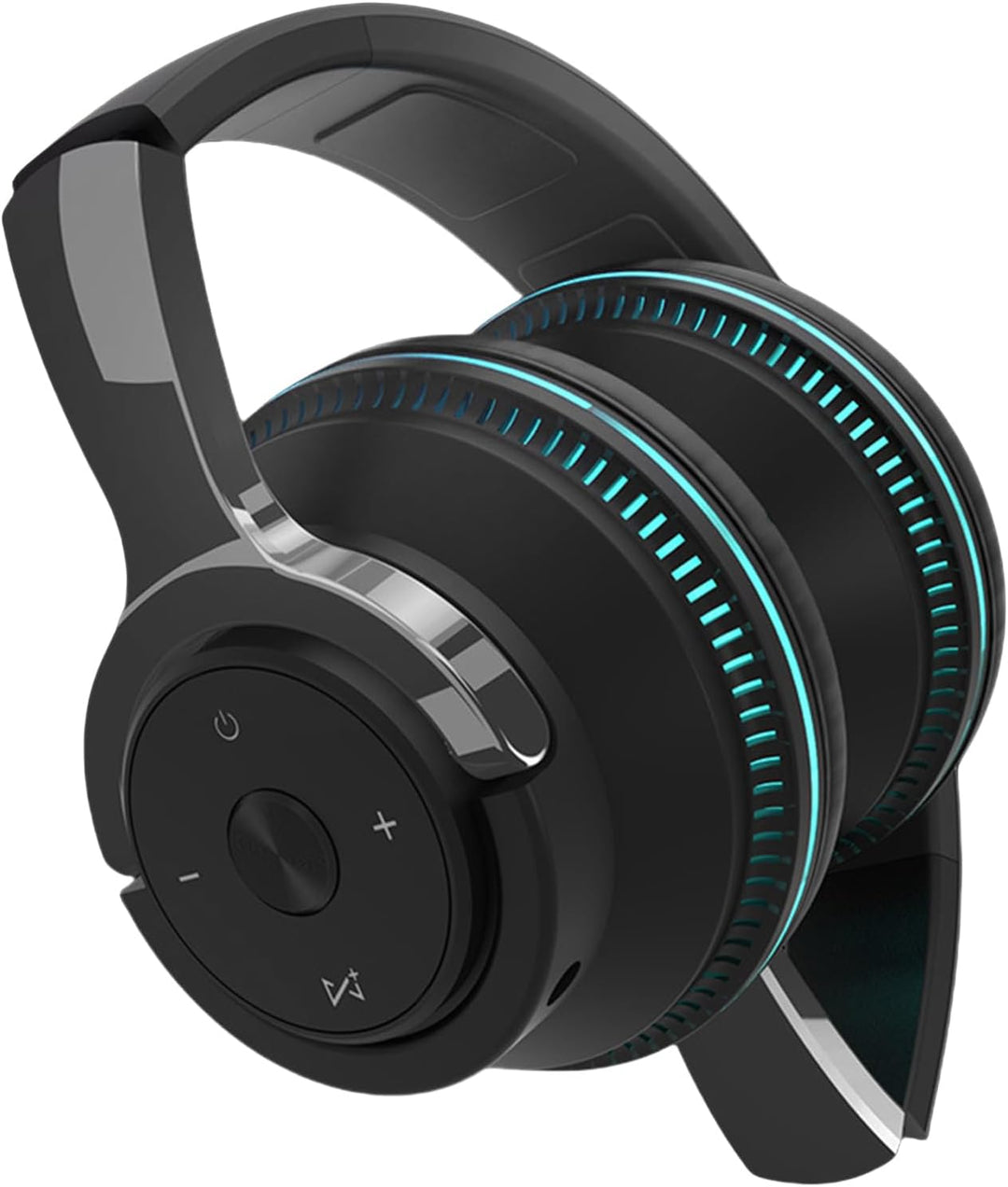 Vouwbare draadloze koptelefoon met RGB licht voor muziek en gaming. Comfortabel en portable design.