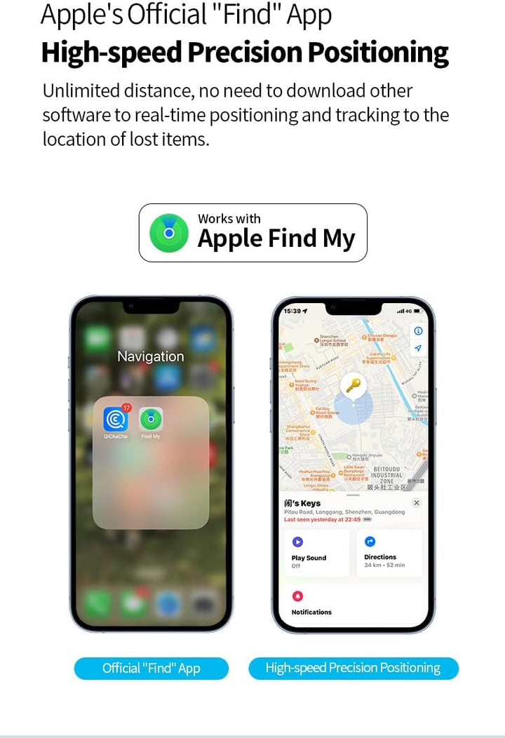 Apple Zoek Mijn compatibele slimme locator sleutelhanger voor efficiënte realtime tracking.
