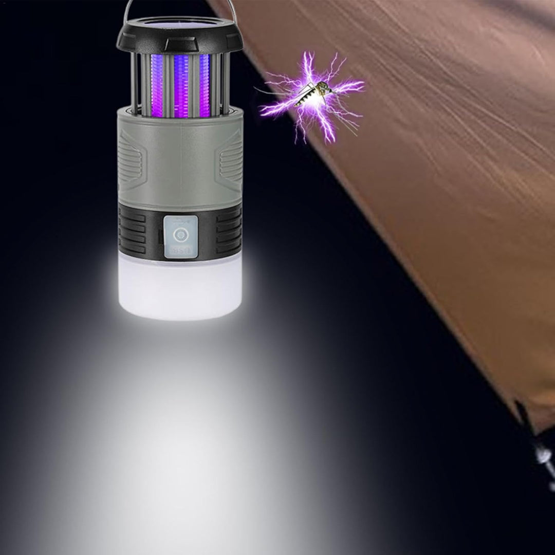 Zynora draagbare zonne-energie vliegenval en muggenval met UV-licht voor tuin, terras en camping.