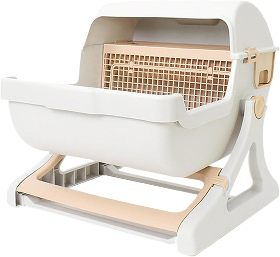Automatische, geurloze open-top kattenbak van Felvora voor ultiem comfort en hygiëne.