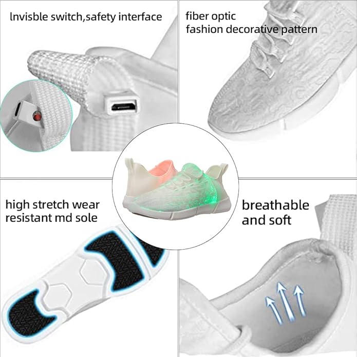 Flitsende Orion LED sneakers, perfecte unisex party schoenen voor festivals en evenementen, modern en uniek.