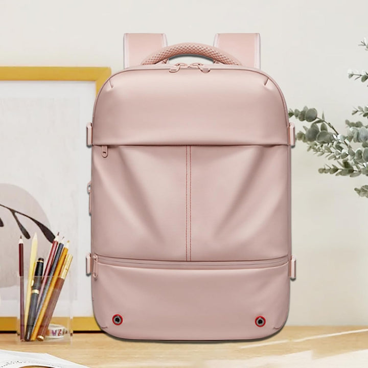 Waterdichte Arvid backpack van duurzaam oxforddoek, antidiefstal, uitbreidbaar voor reizen.