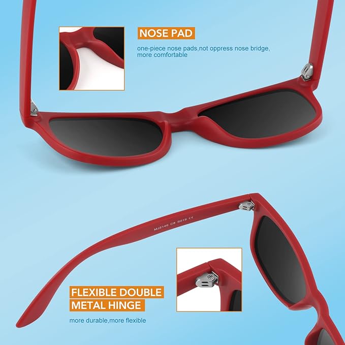 Vintage '80s look unisex zonnebril, gepolariseerd, perfect voor zomerse mode en oogbescherming.