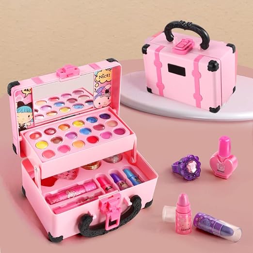 Mooi verpakte schminkset voor kinderen, perfect als cadeau. Veilig en afwasbaar make-up speelgoed.