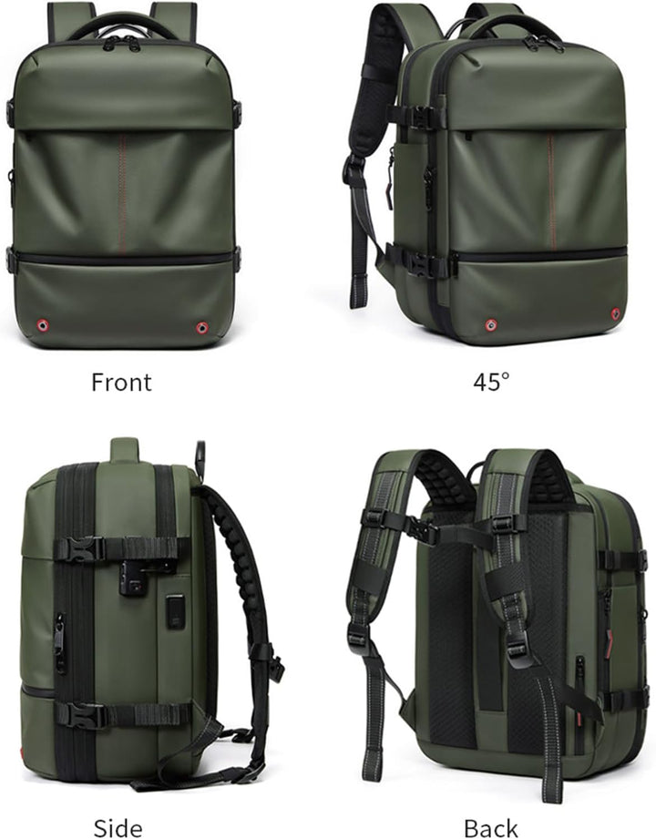 Waterdichte Arvid backpack voor kamperen, reizen, antidiefstal en uitbreidbare capaciteit.