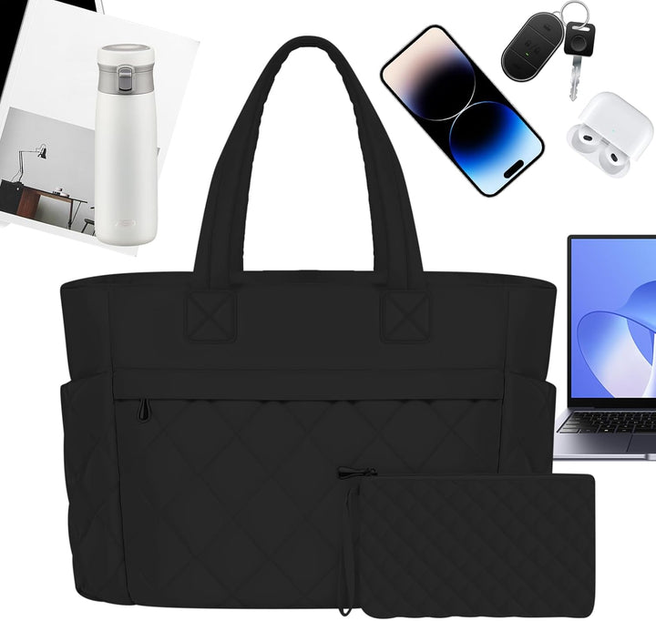 Witte Selvara dames laptoptas (15.6 inch) voor een frisse, professionele look; geschikt voor werk en college.