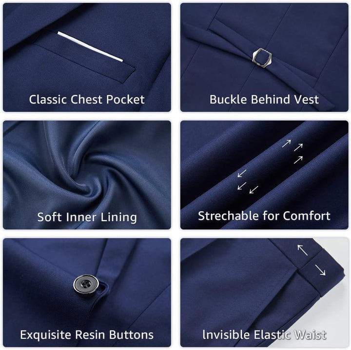 Klassieke slimfit smoking voor heren, zwart, voor een tijdloze elegantie.