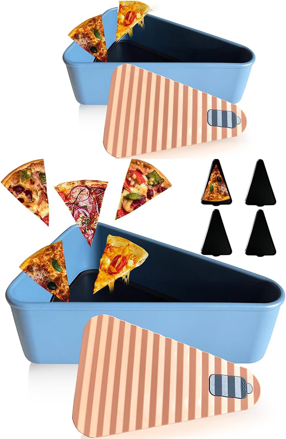 Herbruikbare SliceSafe container voor pizza opslag, milieuvriendelijk en praktisch.