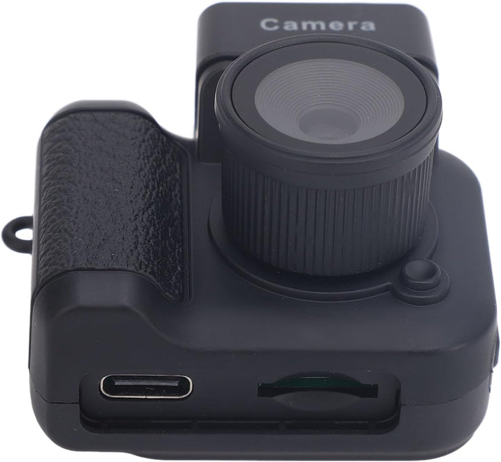 Mini 1080p digitale camera met retro design en handige zaklampfunctie, perfecte compacte gadget.
