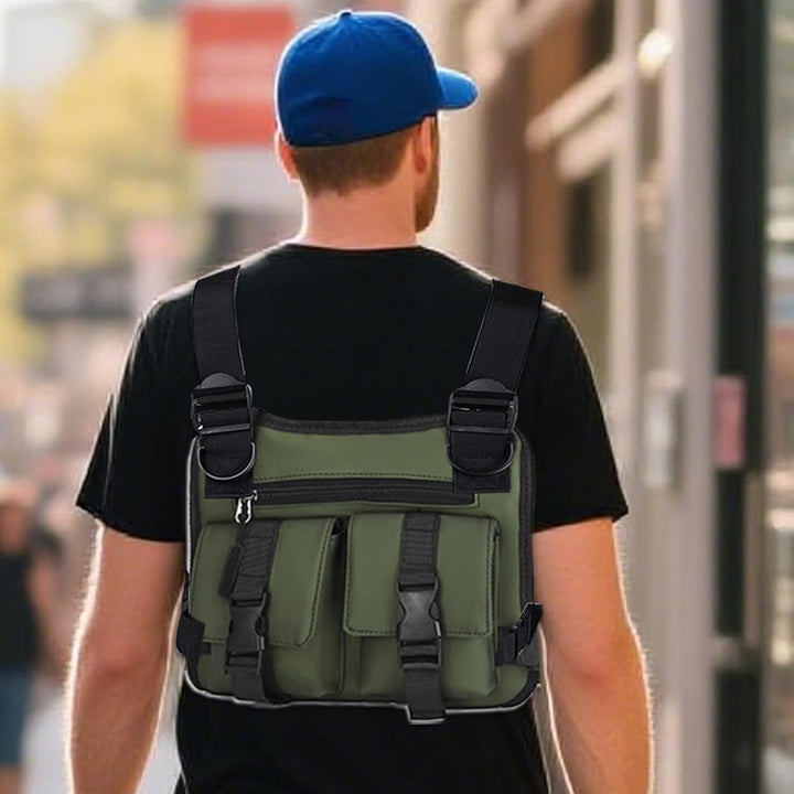 Functioneel Dravon sportvest voor mannen, lichtgewicht, verstelbaar, met slimme opbergoplossingen.