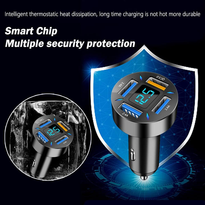 Auto USB-C lader 66W, universeel voor 12V/24V sigarettenaansteker, met PD & QC 3.0.