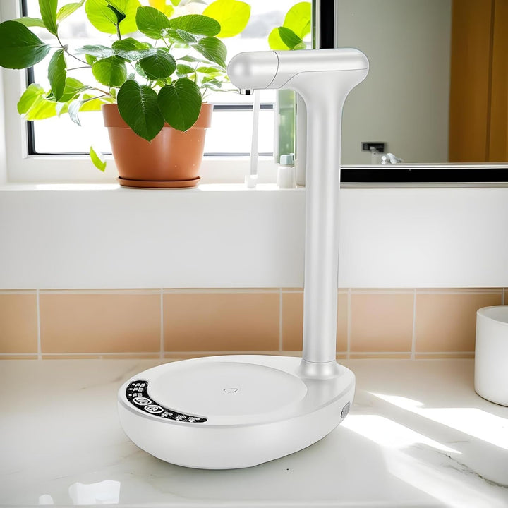 Draagbare elektrische waterdispenser voor bureau, moeiteloos flessenwater tappen uit 19L flessen.