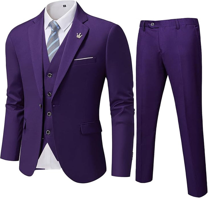 Tweedelig herenpak Ralph met pochet en stropdas, een complete, elegante outfit.