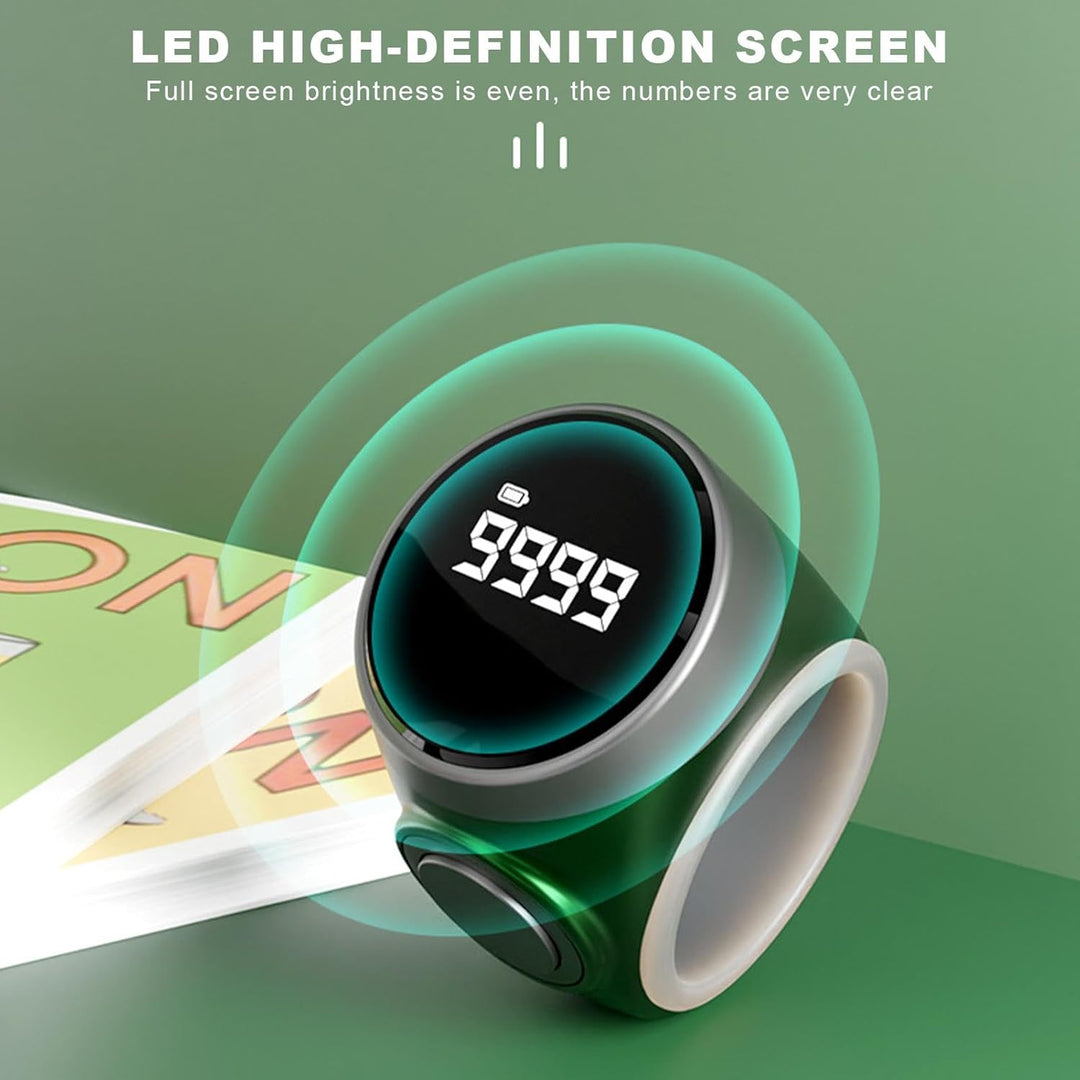 Draagbare teller: unisex oplaadbare digitale vingertellerring voor sport/hobby.