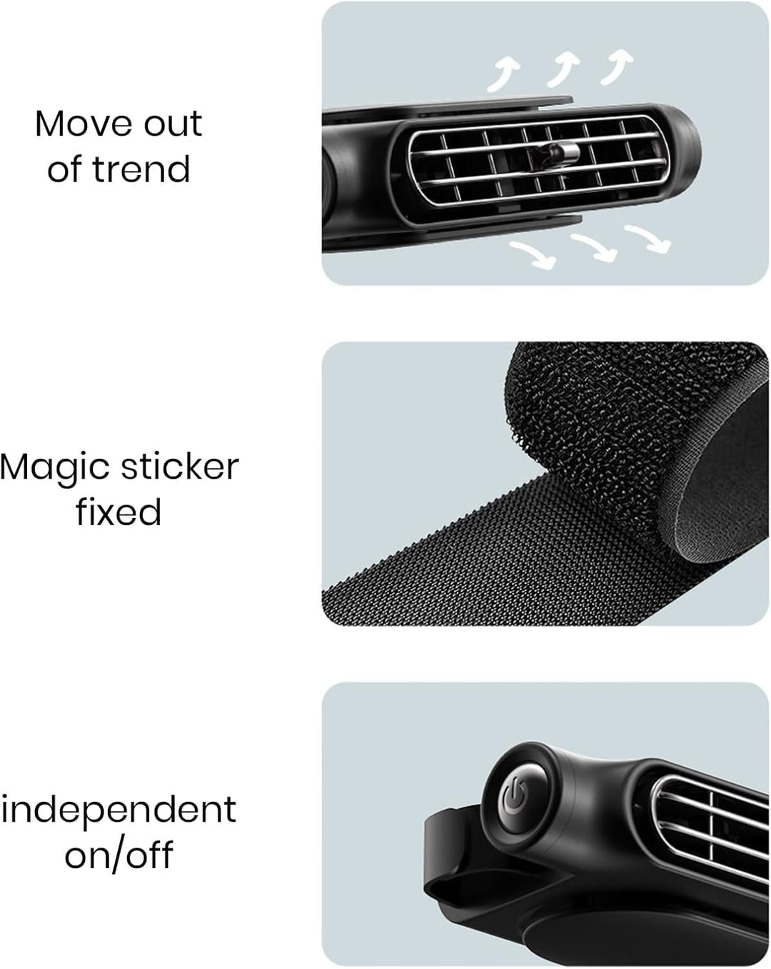 Handige set van 2 USB auto koelventilatoren, ideaal voor hoofdsteunmontage en frisse lucht in de auto.