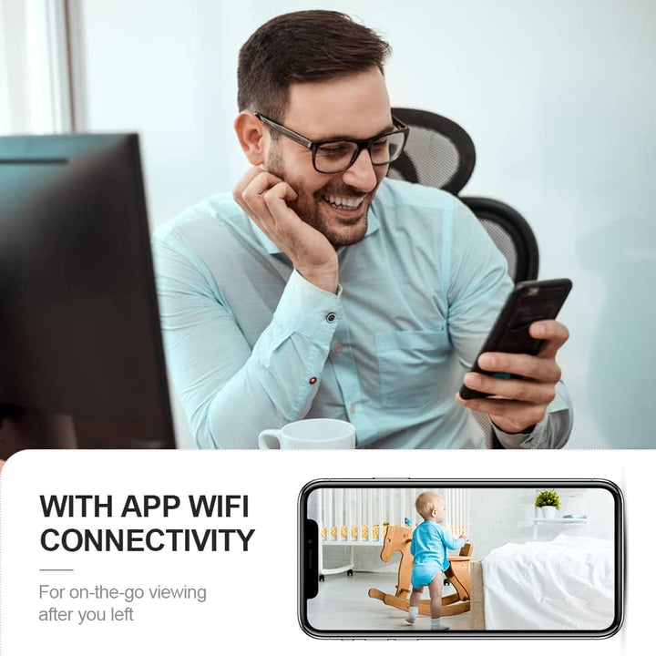 4K mini beveiligingscamera met infrarood nachtzicht, ideaal voor donkere ruimtes en 24/7 monitoring.