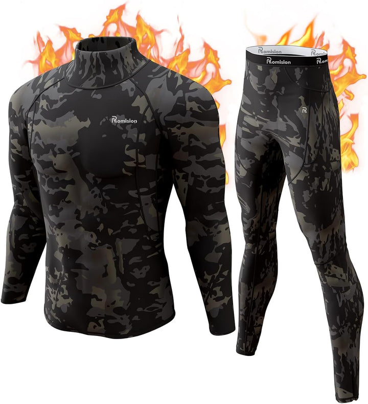 Warme heren thermokleding set, beschermt tegen de kou.
