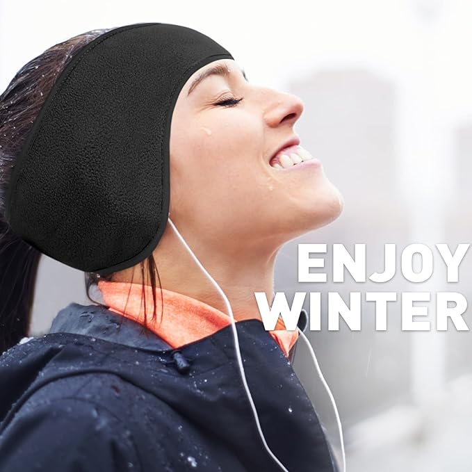 Fleece oorwarmers Marco, perfect voor hardlopen, fietsen of skiën in de winter. Unisex sportaccessoire.