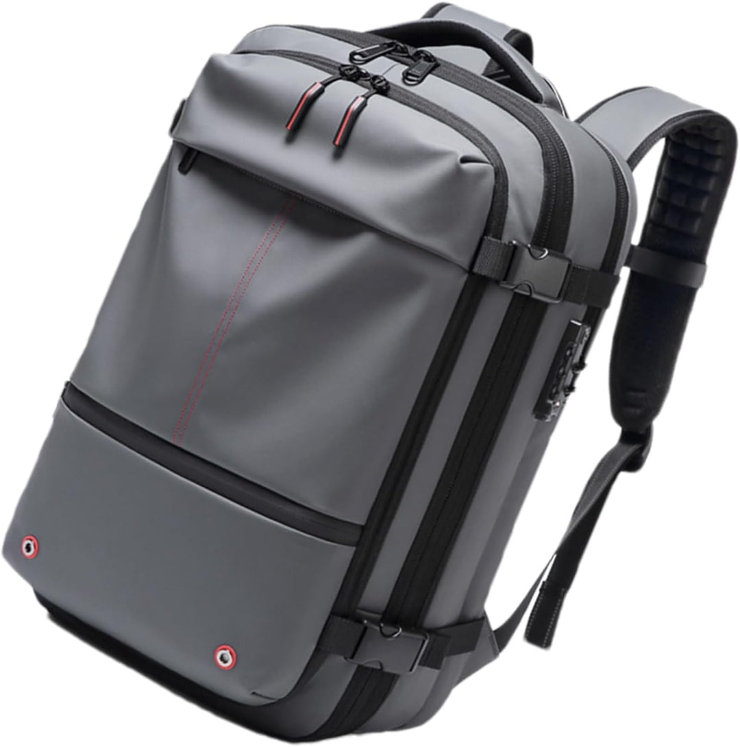 Zakelijke reisrugzak 60L, waterdicht, met laptopvak, vacuümfunctie; ideaal voor pendelen & korte trips.