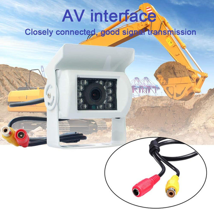 Professionele 12V/24V achteruitrijcamera vrachtwagen/camper. IP68, 18 IR LEDs nachtzicht en breedhoek HD.