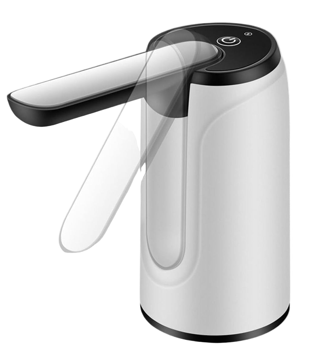 Draagbare USB waterpomp voor camping of picknick, zorgt voor directe toegang tot drinkwater.