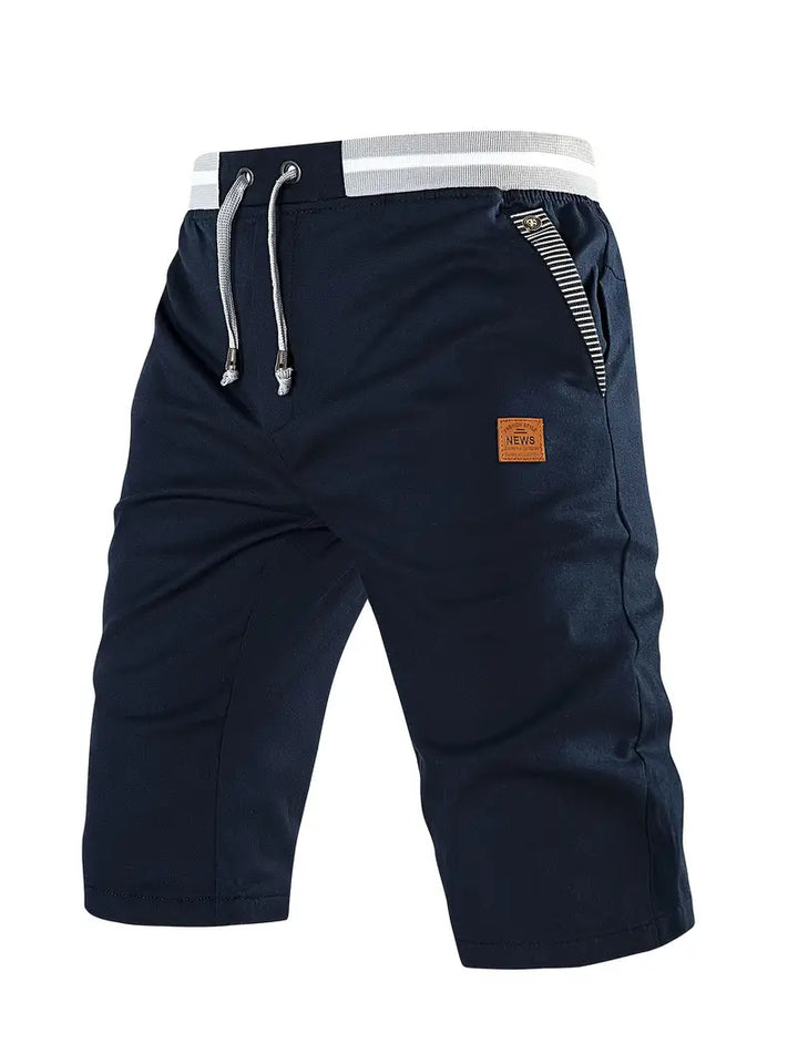 Multi-kleur linnen katoen herenshorts, comfortabel en ademend, een must-have voor casual zomerkleding.