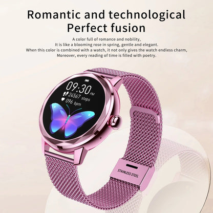 Dames Smartwatch Smart Gold – Luxe Sporthorloge Roestvrij Staal