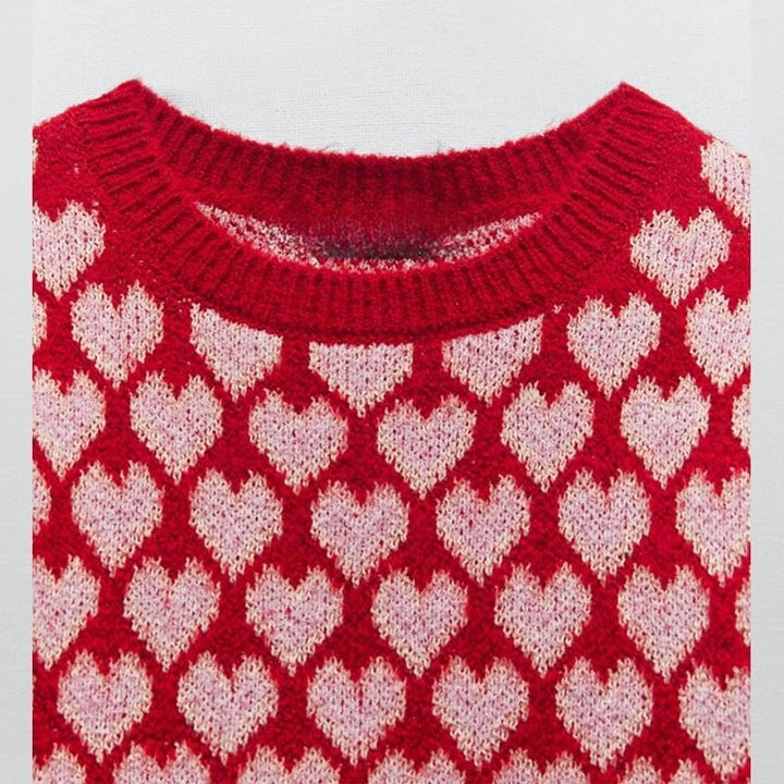 Casual damestrui met korte mouwen, rode kleur en speelse print. Stijlvolle dameskleding voor lente/zomer.