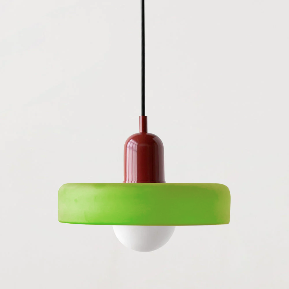 Glazen ColorLoop hanglamp: moderne Bauhaus stijl, perfect als sfeerverlichting binnen.